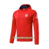 FC Bayern München Träningsjacka Hood 2017-18 Röd